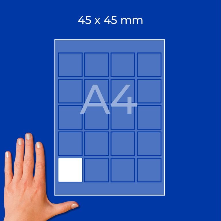 Etykiety do kodów QR foliowe z trwałym klejem białe 45x45mm (20 ark.) L7076-20 AVERY ZWECKFORM