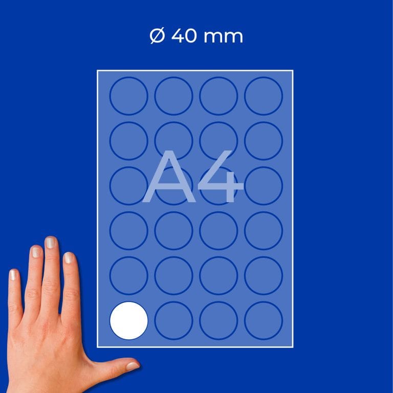 Etykiety do kodów QR foliowe z trwałym klejem białe 40mm (20 ark.) L7077-20 AVERY ZWECKFORM