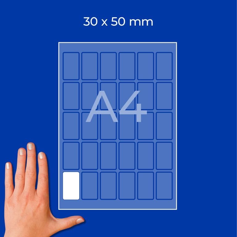 Etykiety do kodów QR foliowe z trwałym klejem białe 50x30mm (20 ark.) L7078-20 AVERY ZWECKFORM