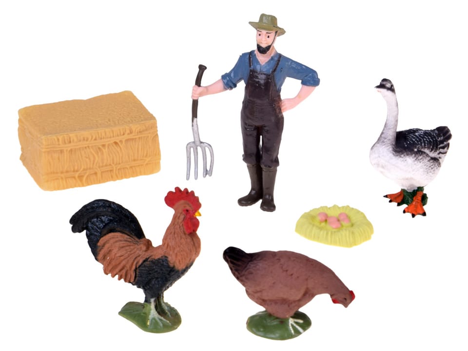 Zestaw farmer i ptaki - kura, kogut, gęś ZA6404 D pol_pl_Figurki-kury-23859_5