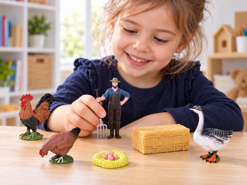 Zestaw farmer i ptaki - kura, kogut, gęś ZA6404 D pol_pl_Figurki-kury-23859_9