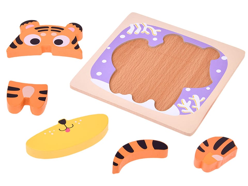 Drewniane puzzle - zestaw 4 układanek panda, słoń, kura, tygrys ZA6259 pol_pl_Drewniane-puzzle-zestaw-4-ukladanek-panda-slon-kura-tygrys-ZA6259-23804_5