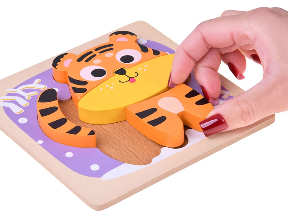 Drewniane puzzle - zestaw 4 układanek panda, słoń, kura, tygrys ZA6259 pol_pl_Drewniane-puzzle-zestaw-4-ukladanek-panda-slon-kura-tygrys-ZA6259-23804_3