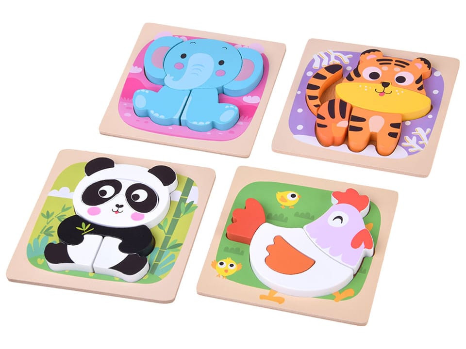 Drewniane puzzle - zestaw 4 układanek panda, słoń, kura, tygrys ZA6259 pol_pl_Drewniane-puzzle-zestaw-4-ukladanek-panda-slon-kura-tygrys-ZA6259-23804_11