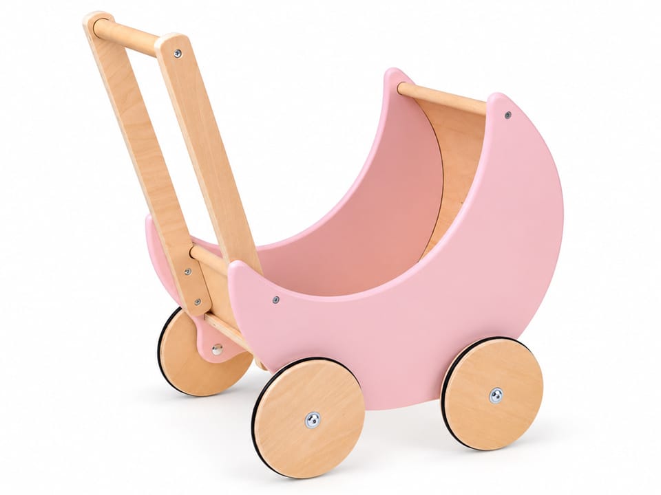 Wózek dla lalek - drewniany RETRO różowy na dużych kołach ZA6482 pol_pl_Wozek-dla-lalek-drewniany-RETRO-rozowy-na-duzych-kolach-ZA6482-24517_3