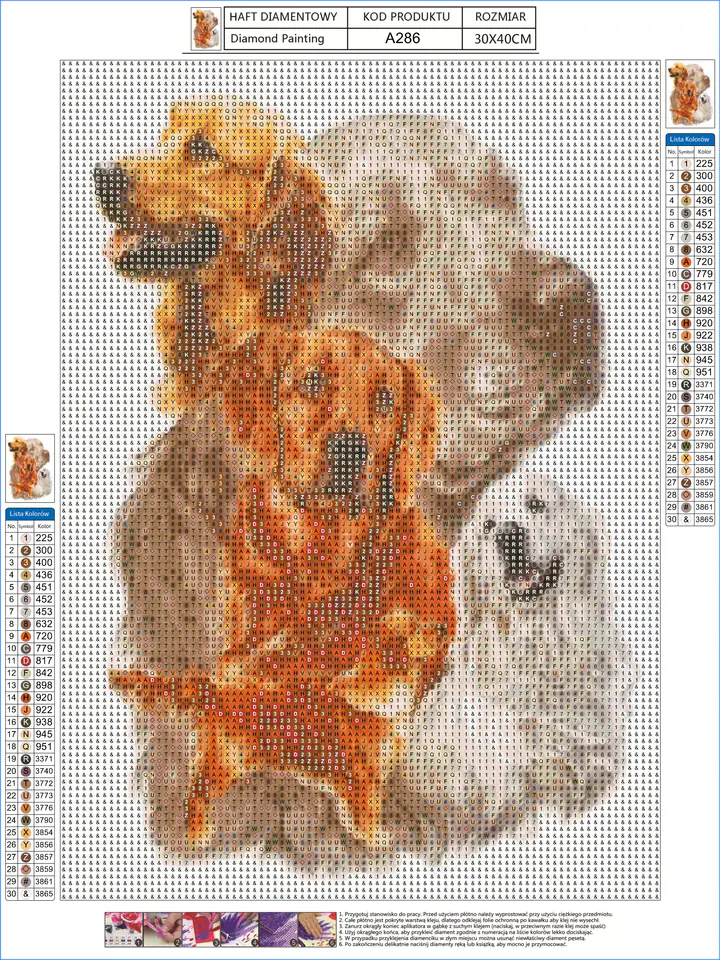 Diamond Embroidery, Painting, Diamond Mosaic Diamond Painting, DOG - GOLDEN RETRIEVER 30x40cm