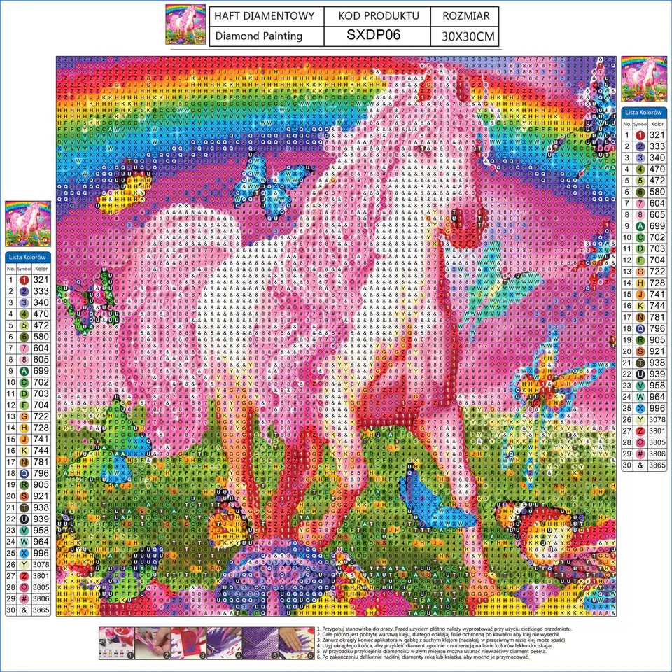 Diamond Embroidery, Painting, Diamond Mosaic Diamond Painting, FAIRYTALE SCENERY Horse 30x30cm