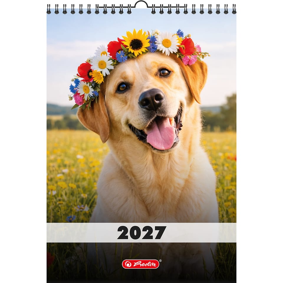 Kalendarz ścienny 2027 spirala A4 12k pion mix 400213584 HERLITZ