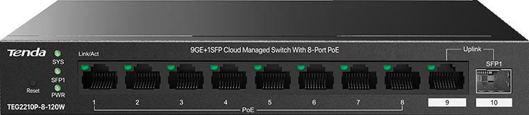 SWITCH POE TENDA TEG2210P-8-120W