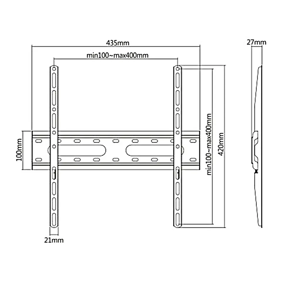 Wieszak na telewizor 32-55", 45kg, czarny, MC-938