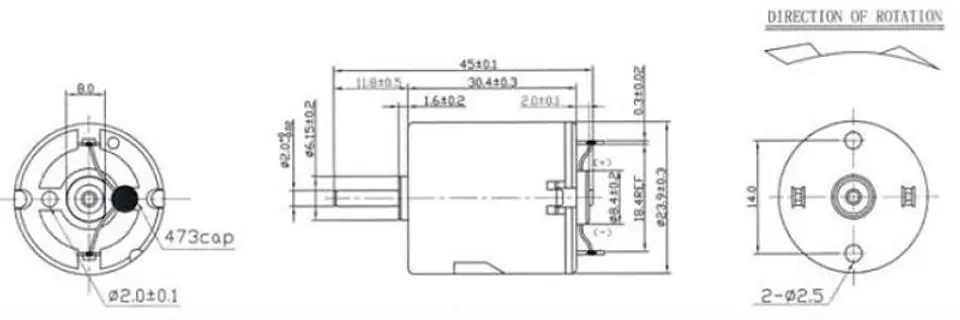 Brush motor SWIFT class 280, 6.V GPX WYS 24H