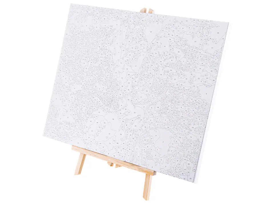 OBRAZ MALOWANIE PO NUMERACH RAMA 50x40cm TYGRYS W KOLORZE