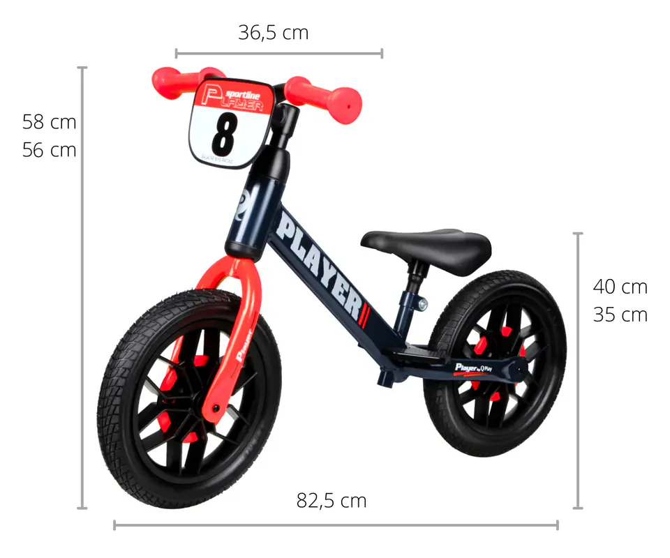 Red discount push bike