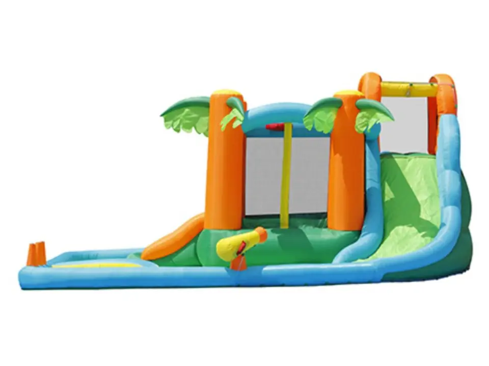 Inflatable Water Castle Inflatable HappyHop Sunny Oasis 7 In 1