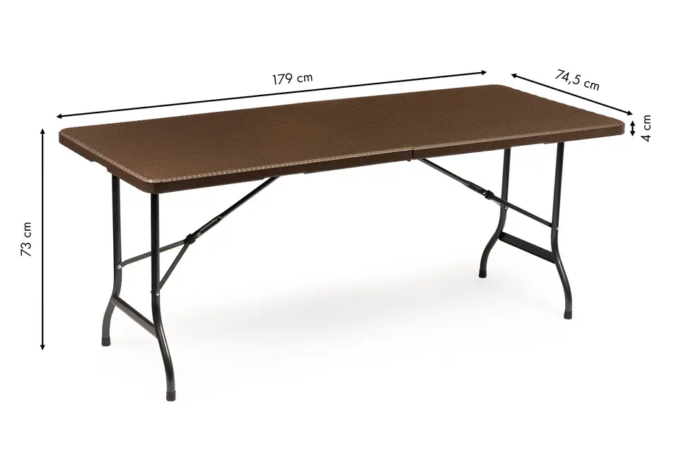 Garden banquet catering table 180cm rattan