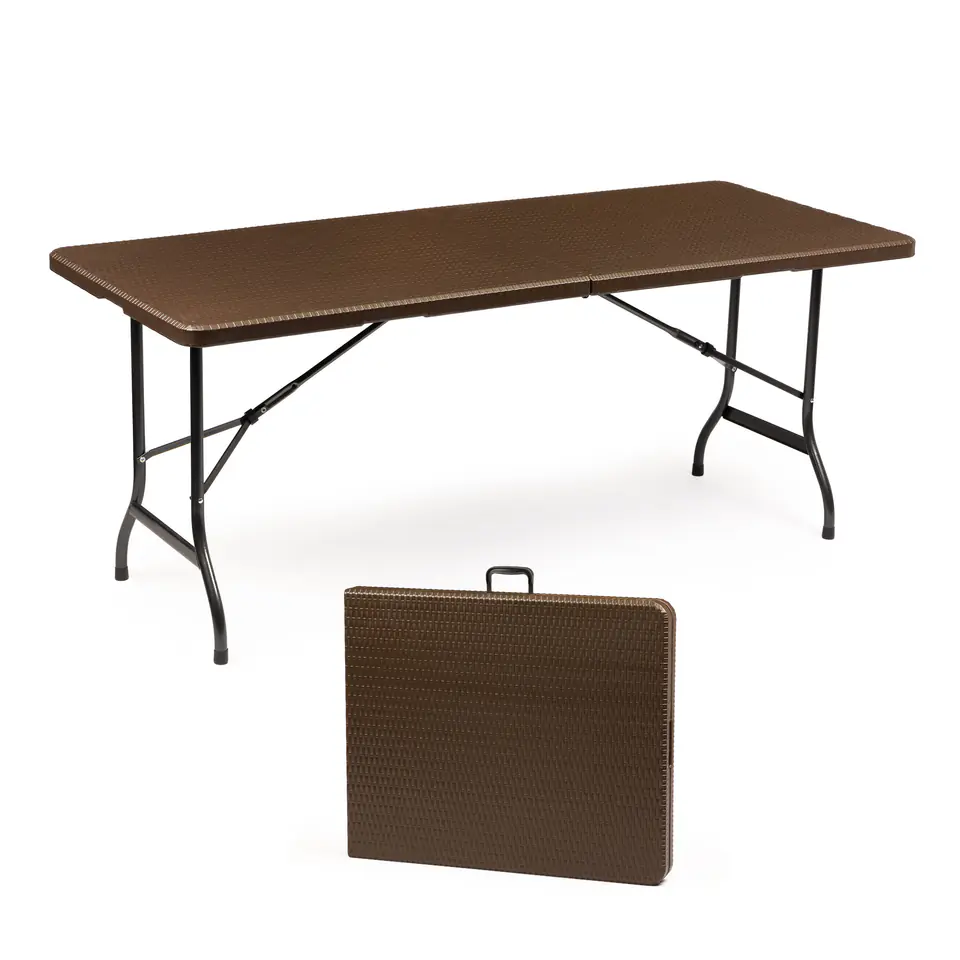 Garden banquet catering table 180cm rattan