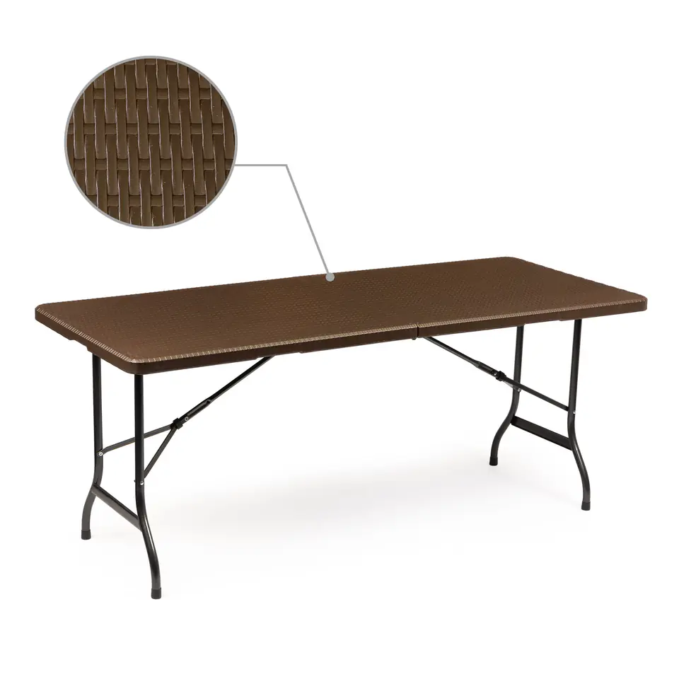Garden banquet catering table 180cm rattan