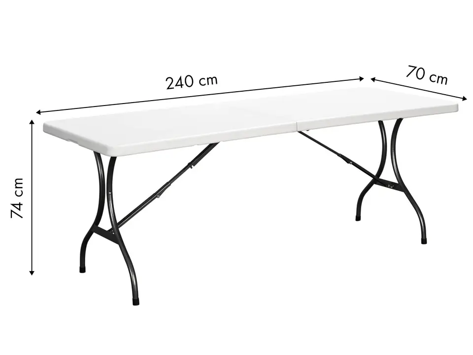 Folding garden banquet catering table 240