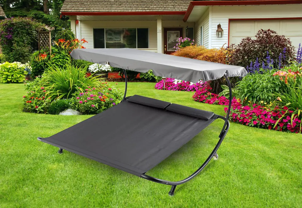 Lounger garden lounger with hammock roof