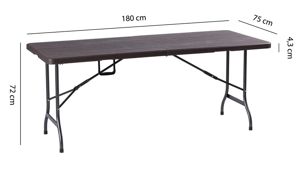 Folding garden banquet catering table 180