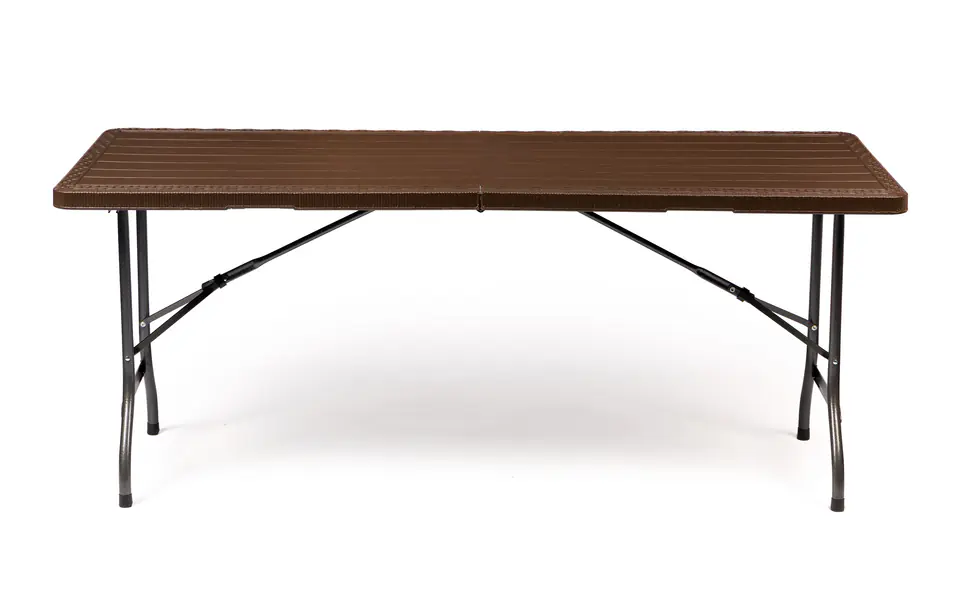 Folding garden banquet catering table 180 brown