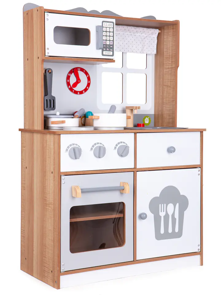 Scandinavian wooden kitchen + Ecotoys accessories