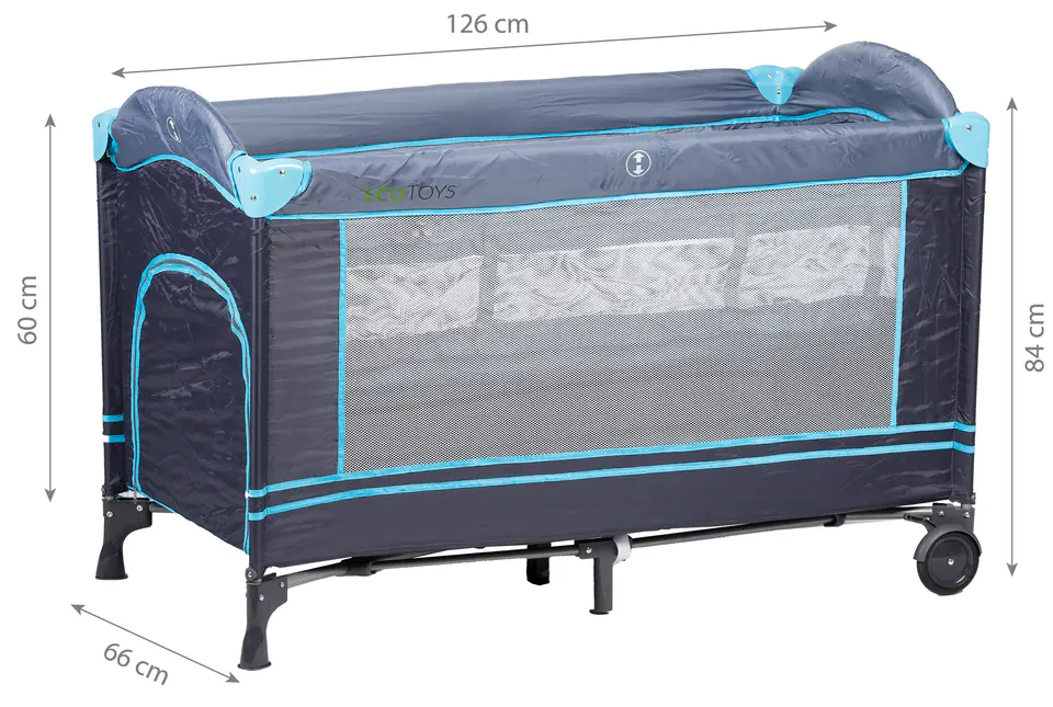 Tourist bed playpen with mosquito net Ecotoys