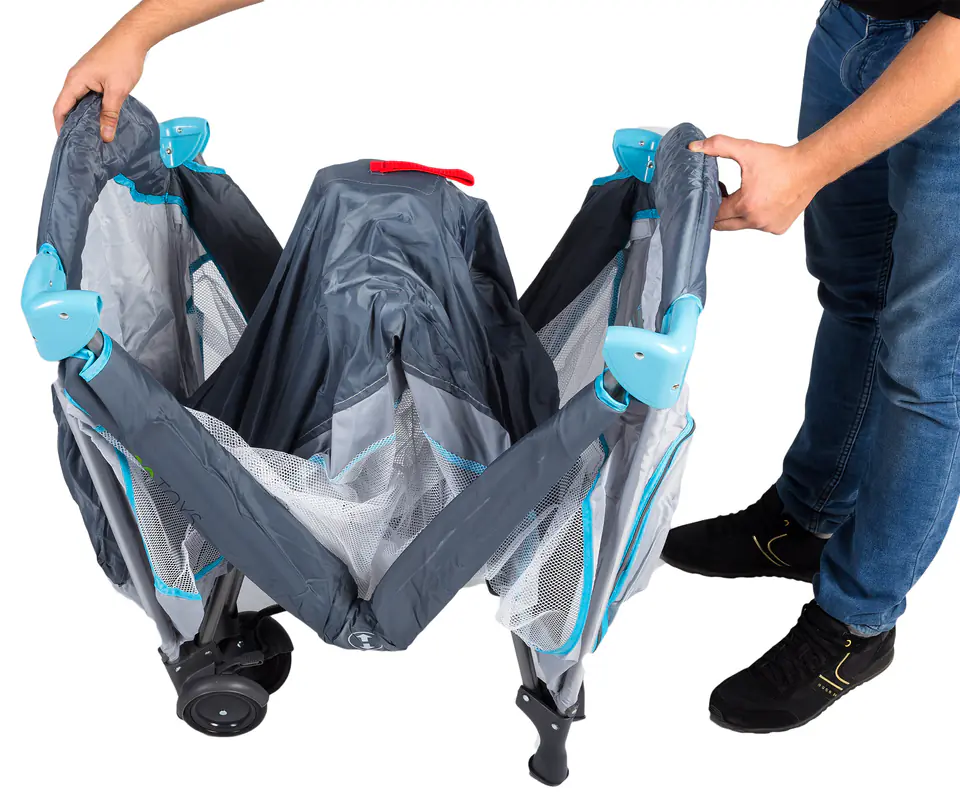 Łóżeczko turystyczne bujane z kołyską - Premium 625A ECOTOYS