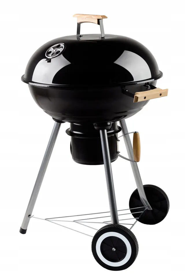 Grill ogrodowy z pokrywą popielnik metalowa półka koła transportowe MultiGarden