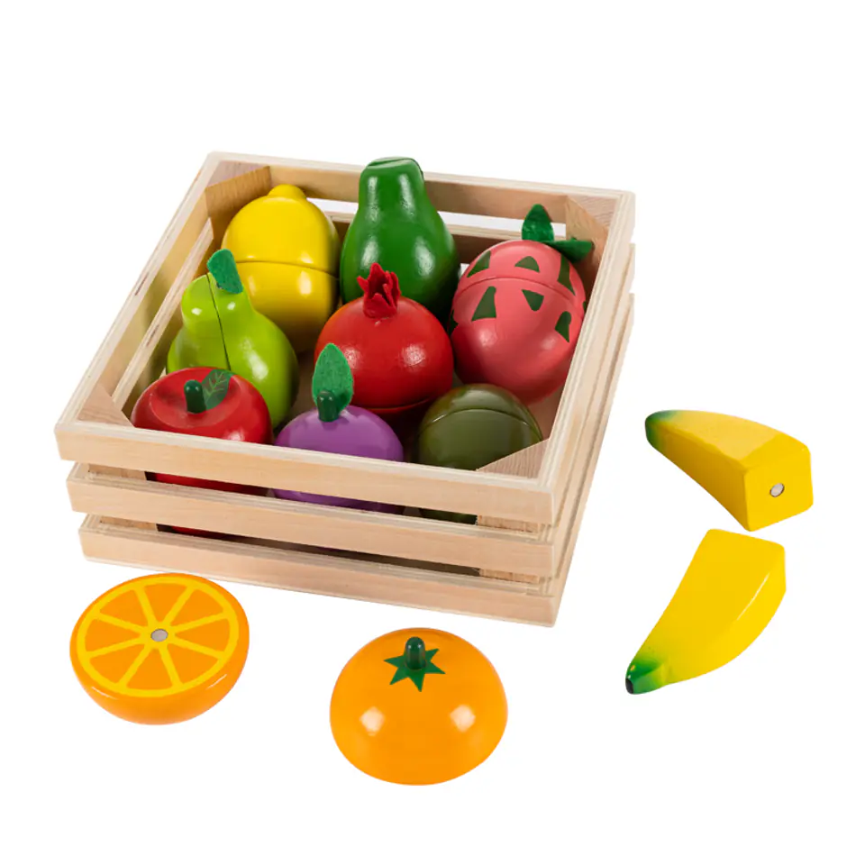 Wooden fruits for cutting with a magnet Ecotoys