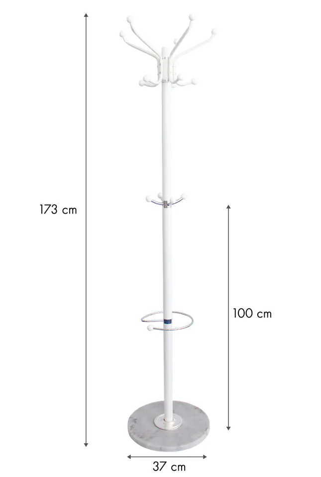 Stojak wieszak na ubrania odzież parasole marmur ModernHome