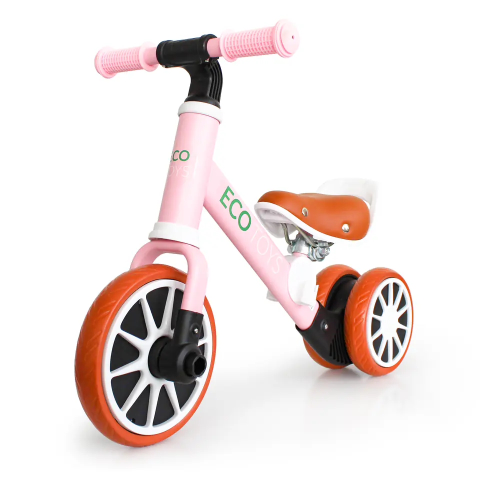 Bicycle tricycle balance bike with pedals 2in1 Pink