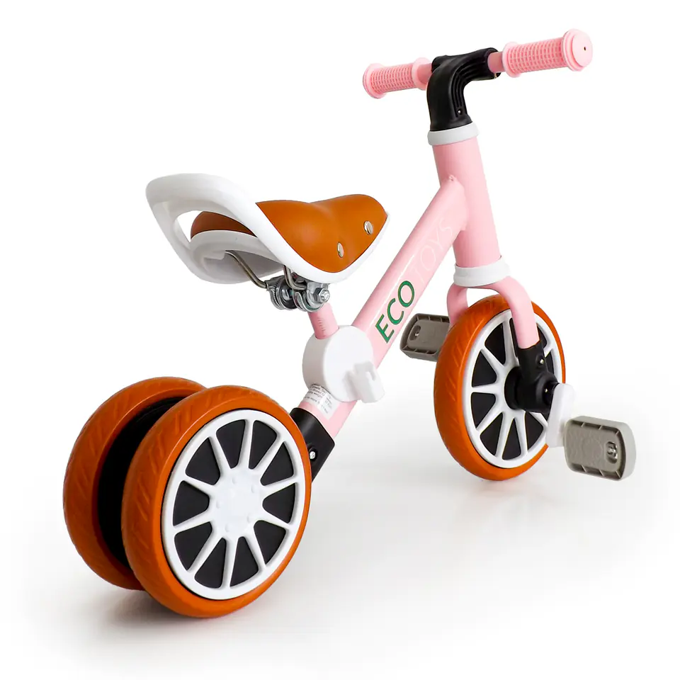 Bicycle tricycle balance bike with pedals 2in1 Pink