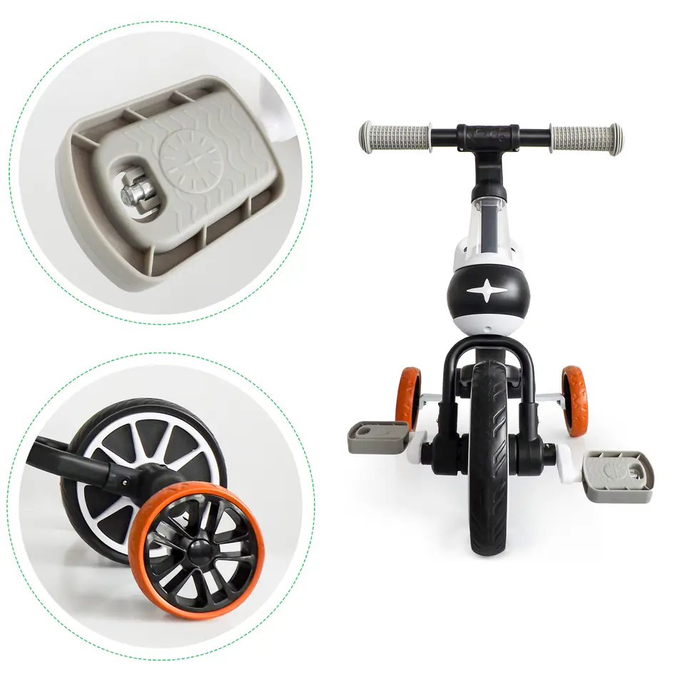 Bike Balance Bike 4in1 Pedals Side Wheels