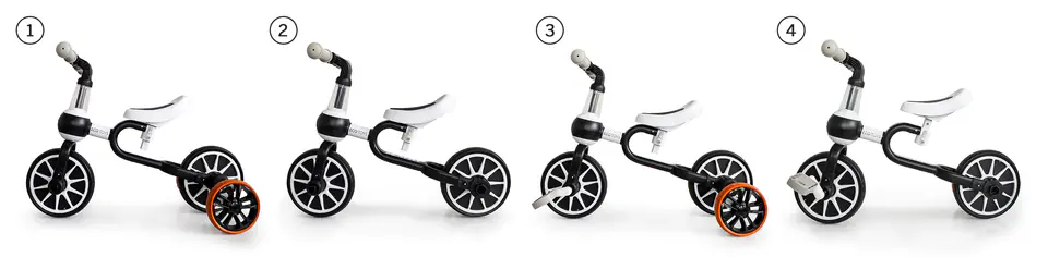 Bike Balance Bike 4in1 Pedals Side Wheels