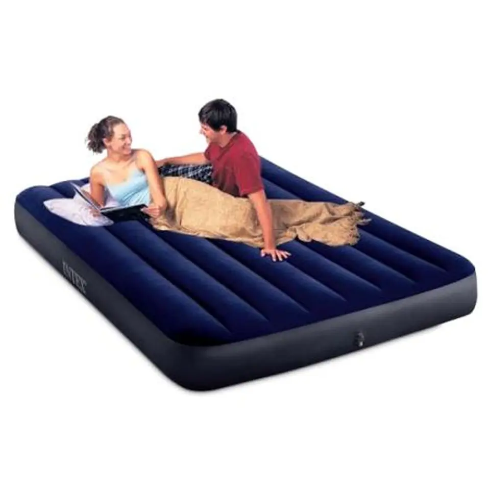 Velour air mattress 191x137cm INTEX