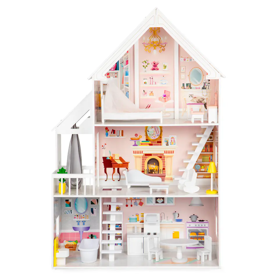 Wooden dollhouse xxl Powder residence ECOTOYS