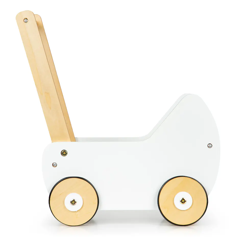 Wooden doll trolley pusher walker ECOTOYS