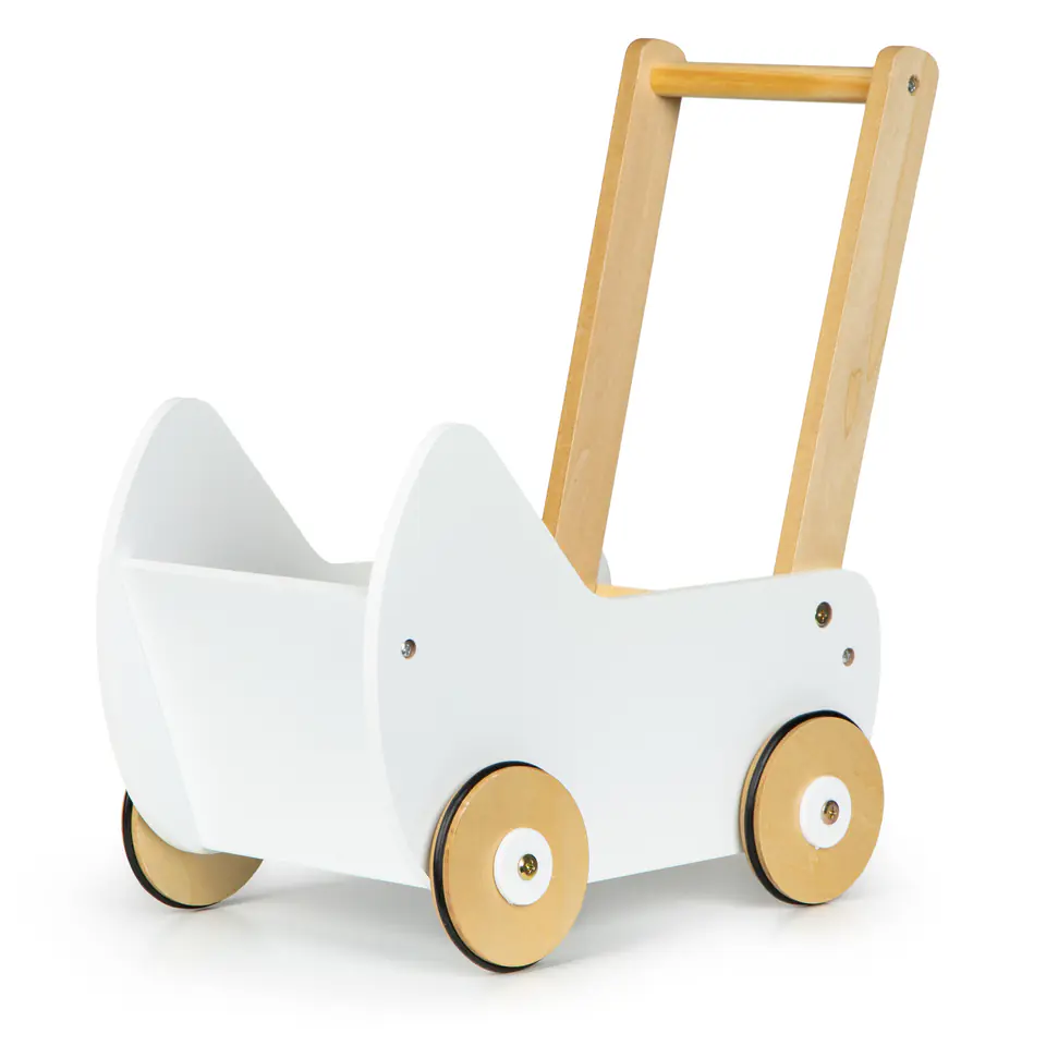 Wooden doll trolley pusher walker ECOTOYS