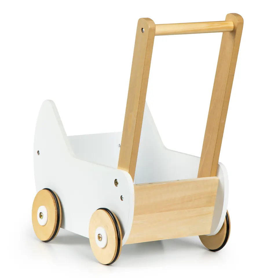 Wooden doll trolley pusher walker ECOTOYS