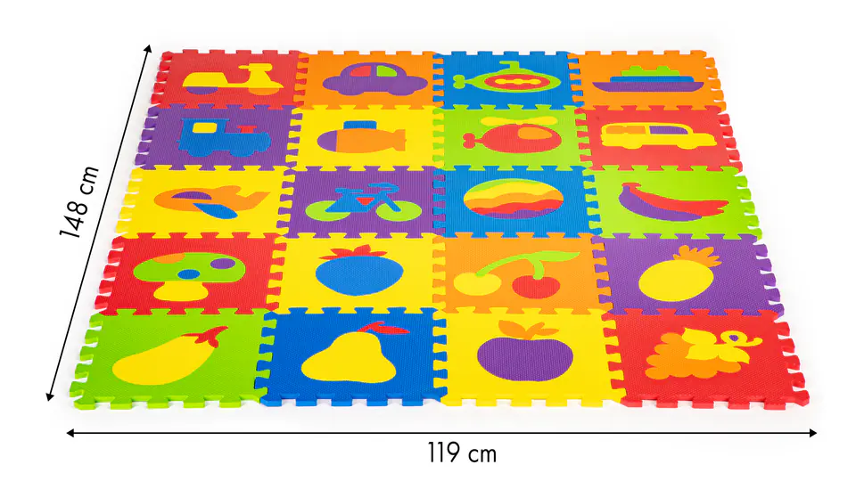 EVA 20 pieces educational foam mat 148x119cm