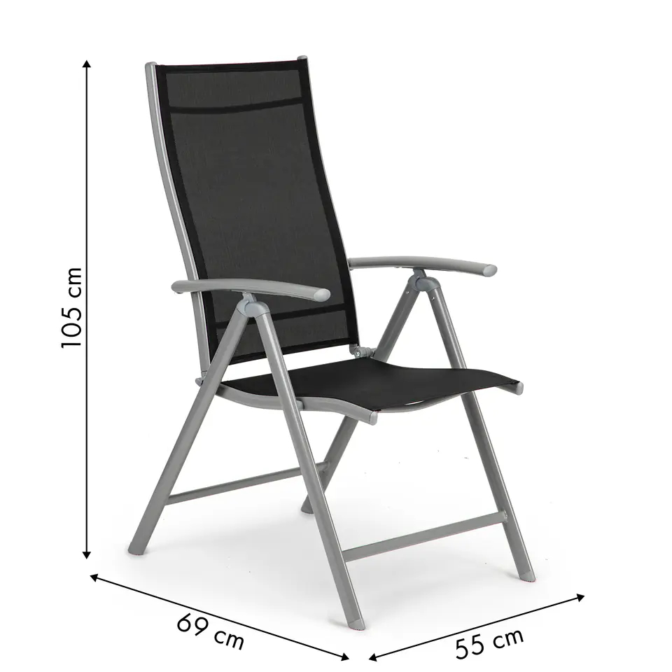 Garden chair folding metal adjustable terrace
