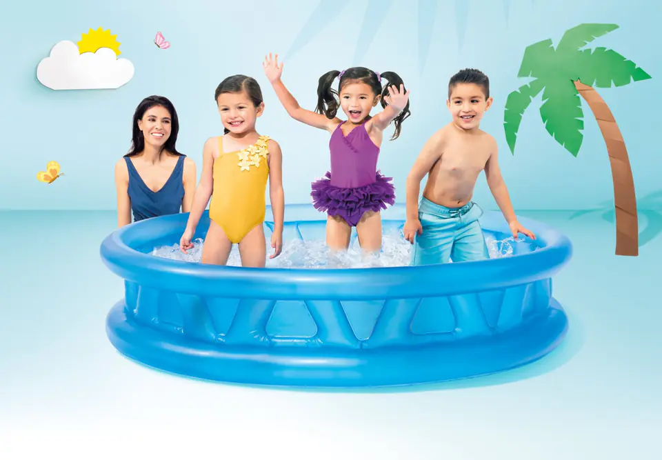 Garden pool inflatable paddling pool for children round Intex 58431