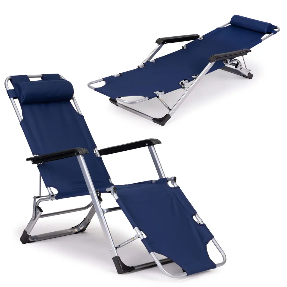 Sun lounger beach chair folding 2in1 couch