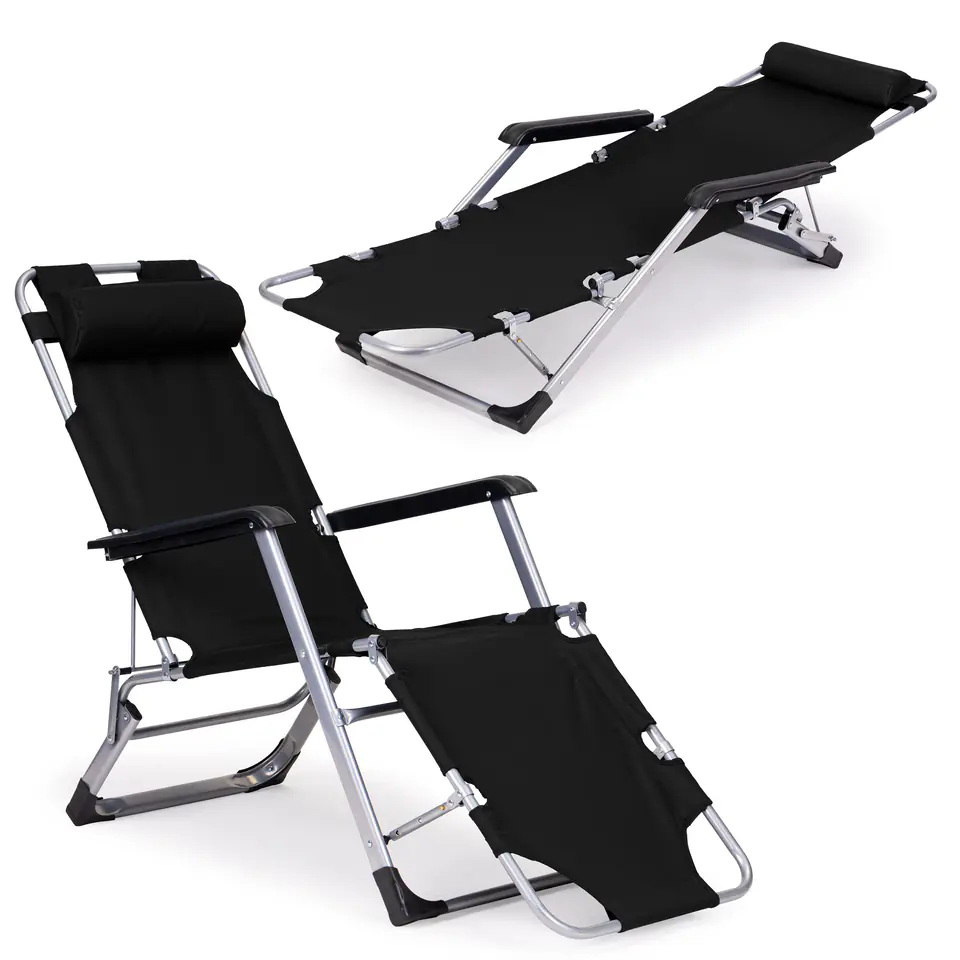 Sun lounger beach chair folding 2in1 couch