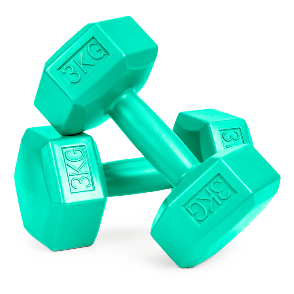 Mancuerna Dumbbell Verde Agua 3Kg X2 Sr7579 Elle ST00086