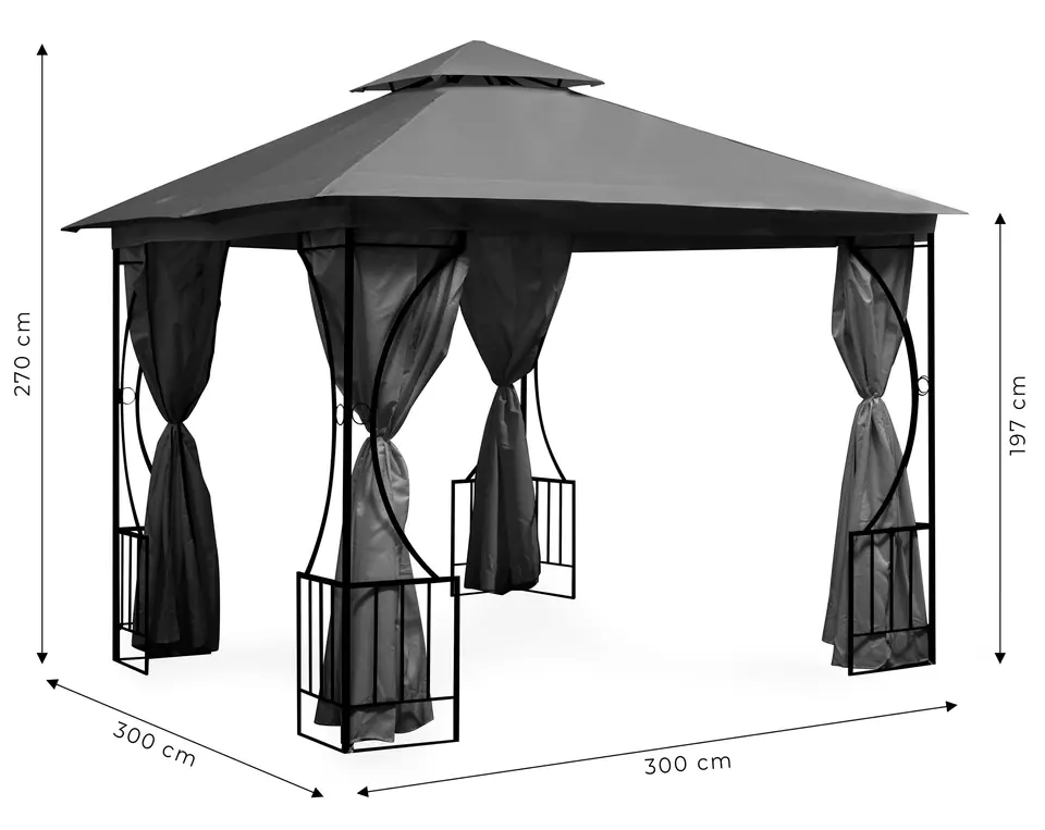 Tent pavilion garden gazebo 3x3m