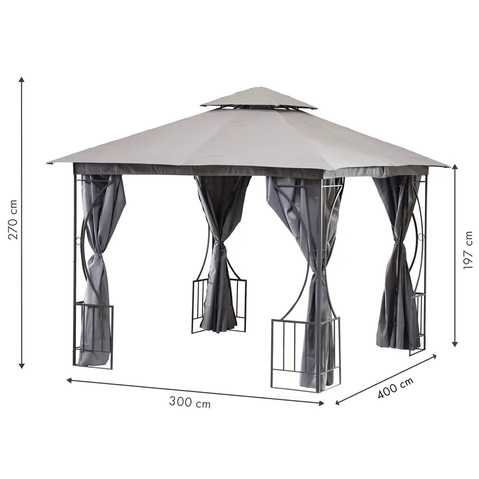 Tent garden pavilion gazebo 3x4m side walls