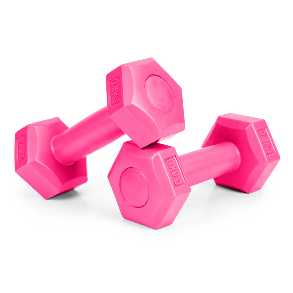 Fitness dumbbells, set dumbbells, weights 2x 0,5 kg