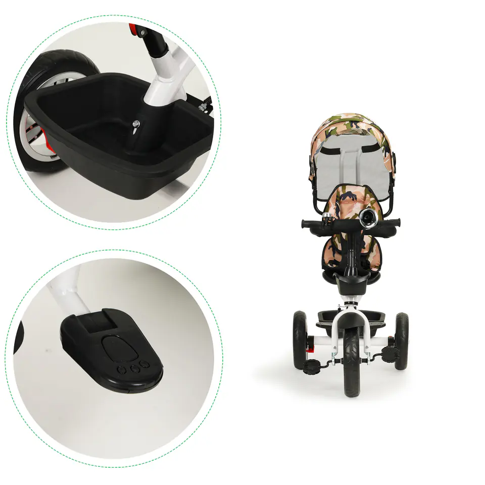 Bicycle tricycle stroller stroller swivel seat 360°
